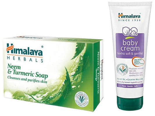 Himalaya Herbals Neem And Turmeric Soap And Himalaya Baby Cream