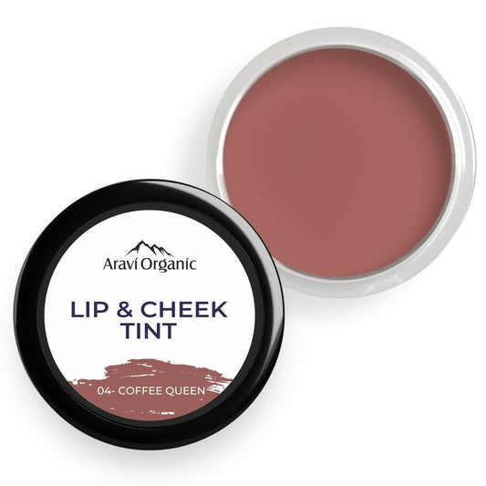 Aravi Organic Everyday Vegan Lip And Cheek Tint - Coffee Queen - BUDNE