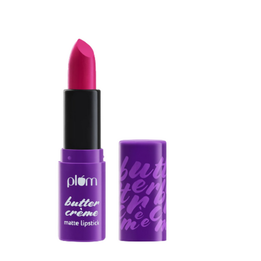 Plum Butter Cr??me Matte Lipstick Fuchsia Frenzy - 131 (Fuchsia Hot Pink) - BUDNE