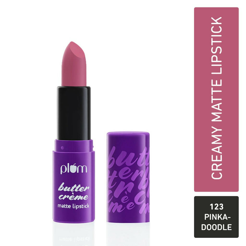 Plum Butter Cr??me Matte Lipstick Pinkadoodle - 123 (Brownish Pink)