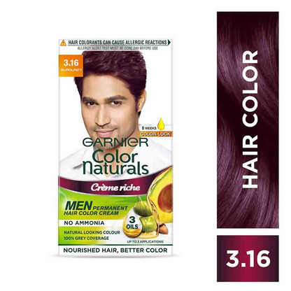 Garnier Color Naturals Creme Riche Men Hair Color - Shade 3.16 Burgundy