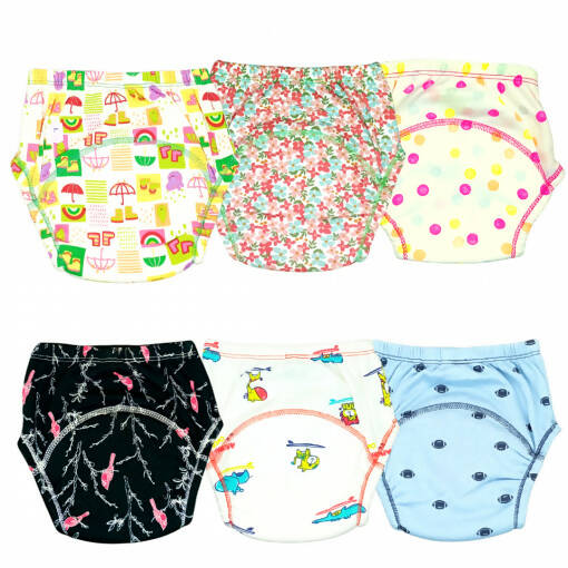 Kindermum Assorted Training Pants Set Of 6 For Kids -  USA, Australia, Canada 