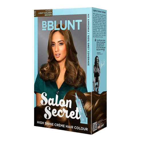 BBlunt Salon Secret High Shine Creme Hair Colour - Honey Light Golden Brown 5.32