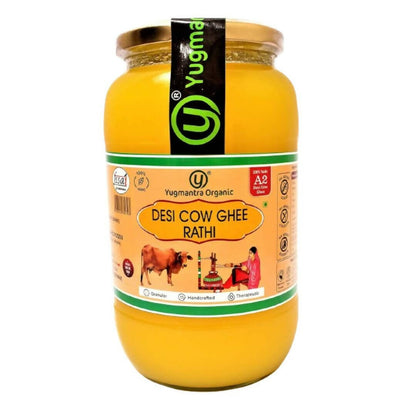 Yugmantra Organic Desi Cow Ghee Rathi | Home Made | Traditional Bilona Method | Curd-Churned | Natural, Pure & Healthy Ghee