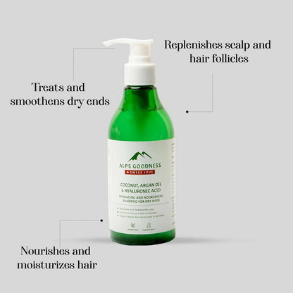 Alps Goodness Coconut, Argan Oil & Hyaluronic Acid Hydrating & Nourishing Shampoo