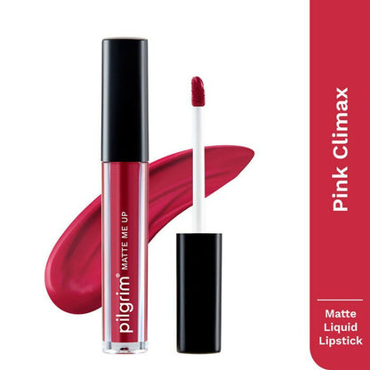 Pilgrim Matte Me Up Liquid Lipstick Pink Climax