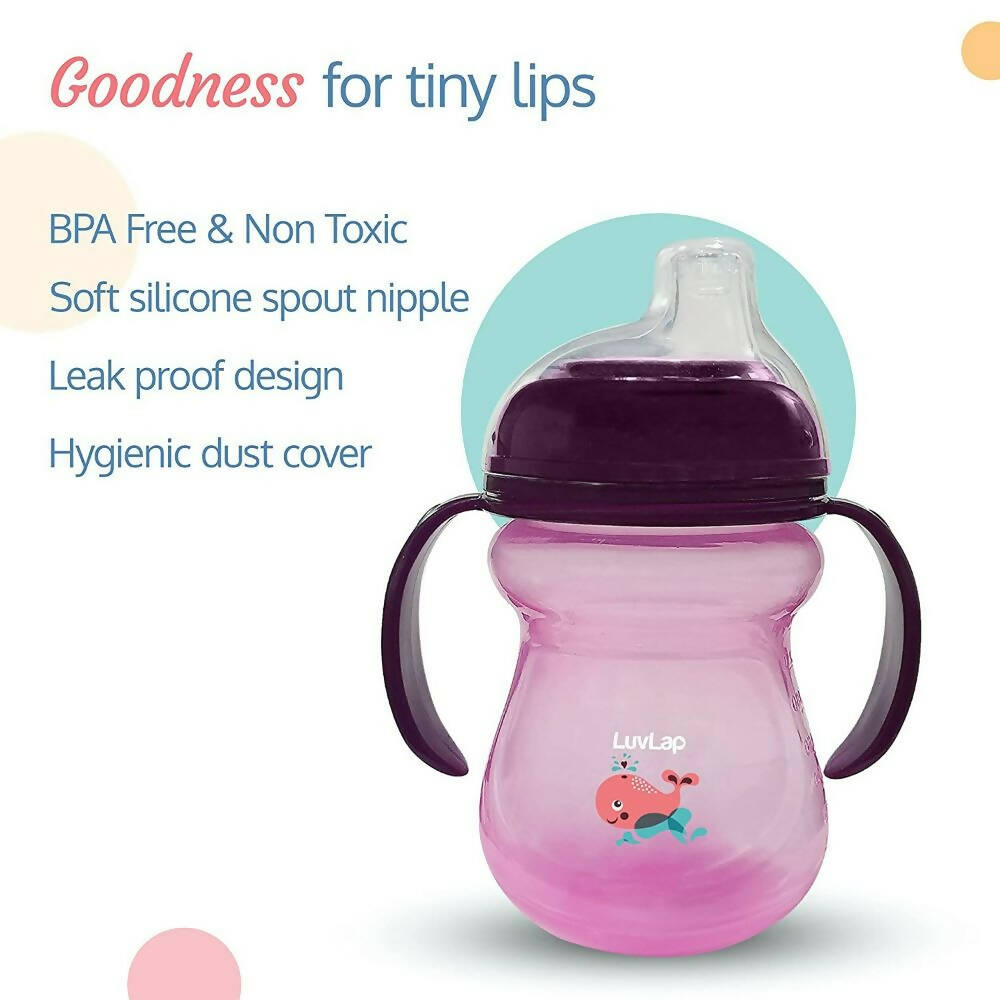 LuvLap Moby Little Spout Sipper for 6m+ (Purple)