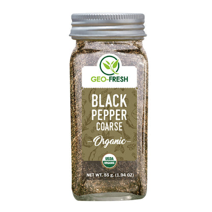 Geo-Fresh Organic Black Pepper Coarse -  USA, Australia, Canada 