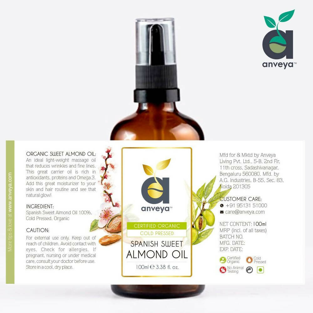 Anveya Spanish Sweet Almond Oil