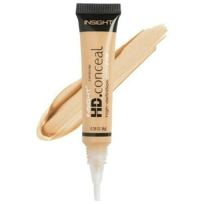 Insight Cosmetics Hd Concealer - Natural Finish, Water-Resistant - Golden Sand