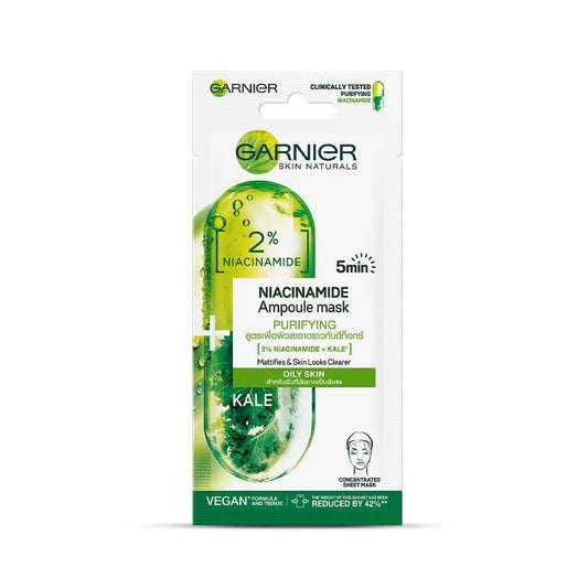 Garnier Niacinamide Serum Ampoule Kale Face Sheet Mask - usa canada australia