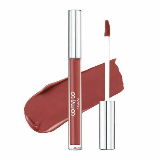 FLiCKA Tomato Liquid Lipstick - Brown Nude - Shade 02 - BUDNE