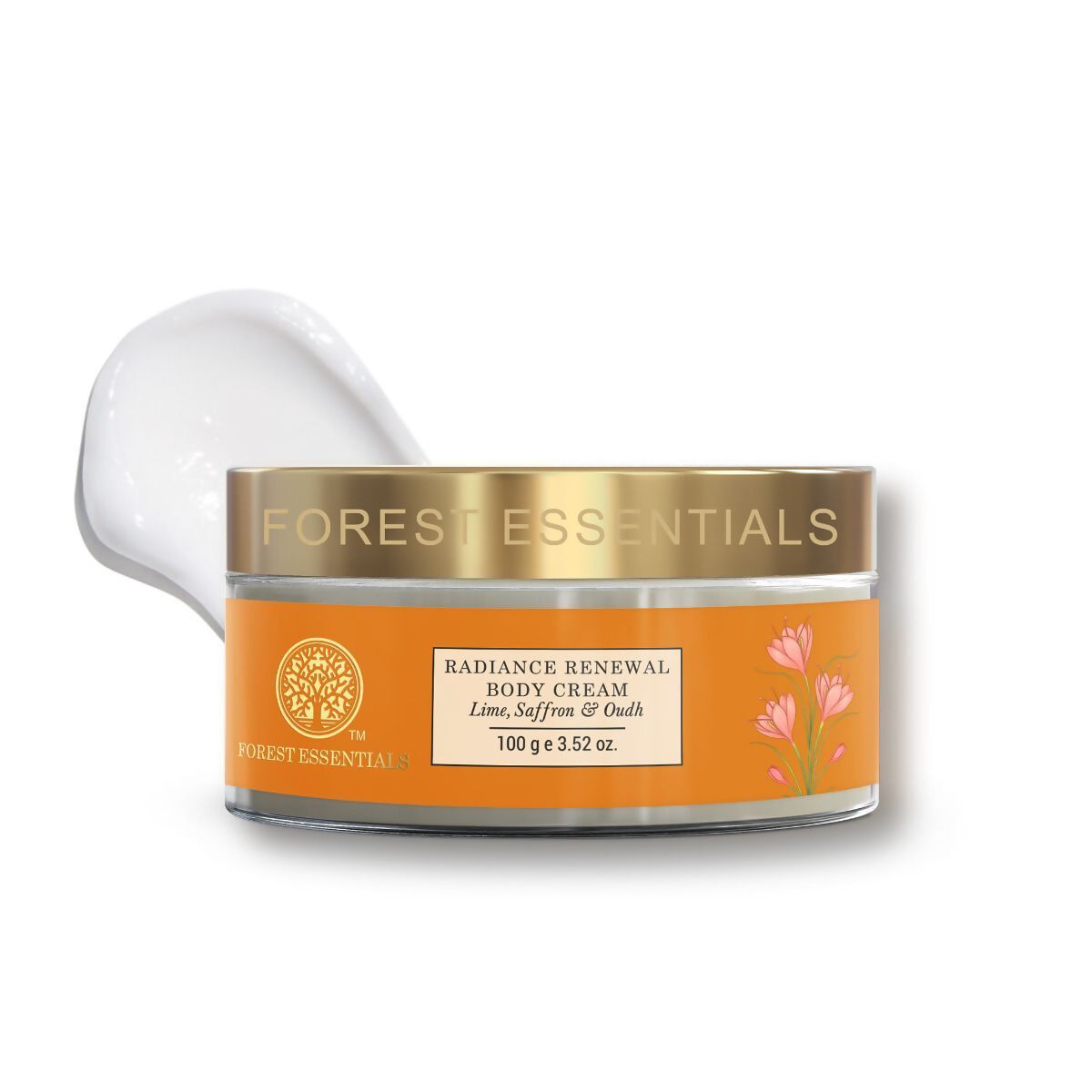 Forest Essentials Radiance Renewal Body Cream Lime Saffron & Oudh