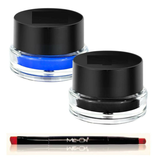 Favon Music Flower Pack Of Black and Blue Gel Eyeliners - BUDNE