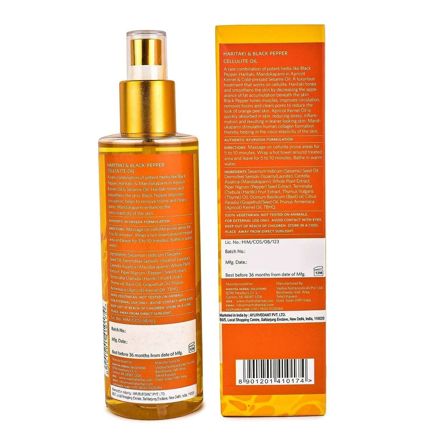 Mantra Herbal Haritaki and Black Pepper Cellulite Oil