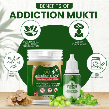 Divya Shree Addiction Mukti & Punch Tulsi Drop Combo