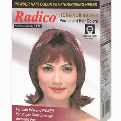 Radico Natural Herbal Based Permanent Hair Color - Burgundy