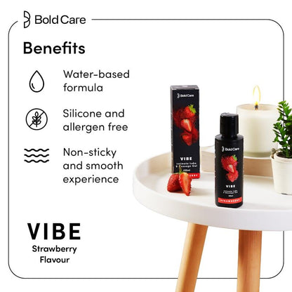 Bold Care Vibe Strawberry Flavor Massage Gel