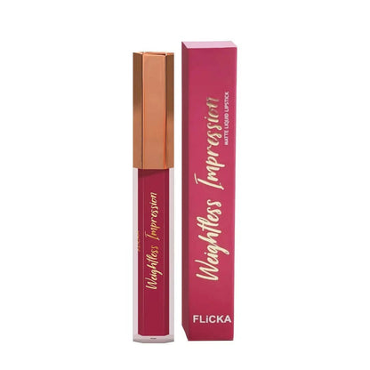 FLiCKA Weightless Impression 09 September - Purple Matte Finish Liquid Lipstick