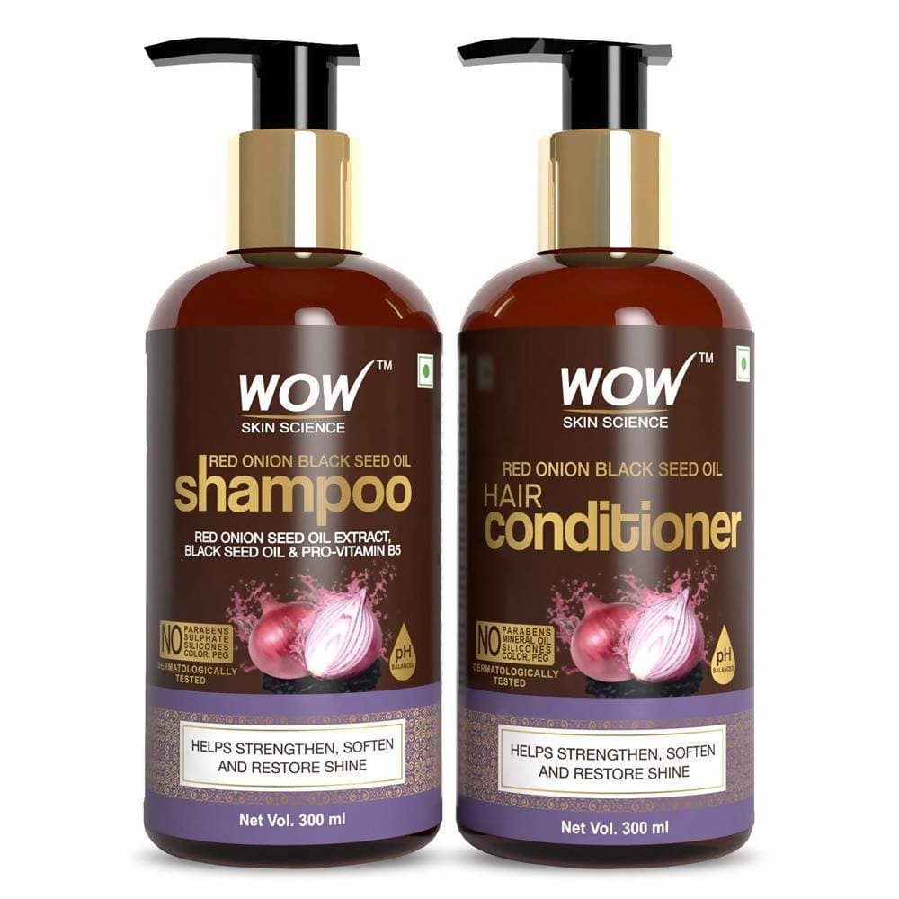 Wow Skin Science Red Onion Black Seed Oil Shampoo & Conditioner Combo