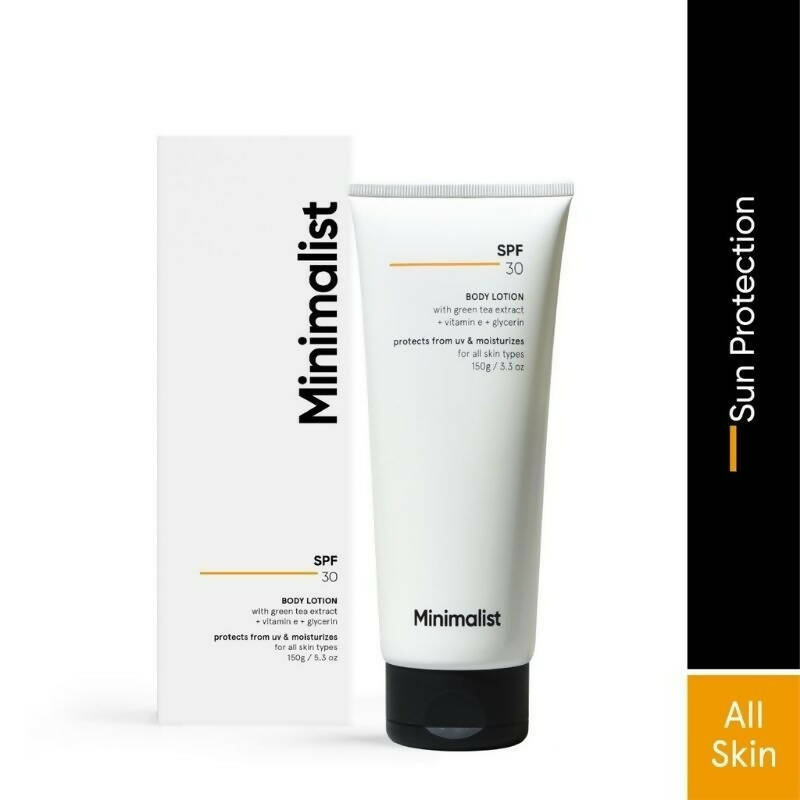 Minimalist SPF 30 Body Lotion With Vitamin E, Gylcerin & Green Tea Extract