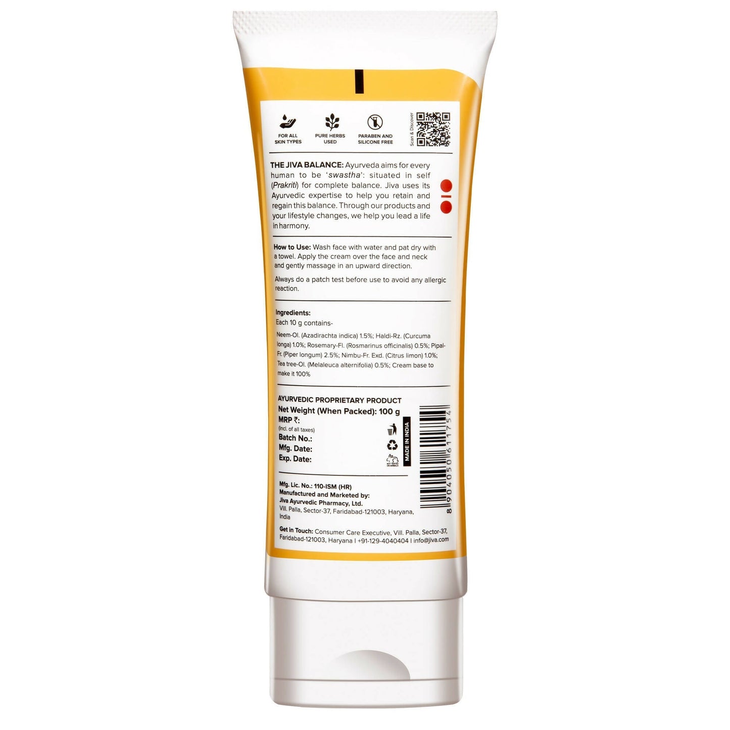 Jiva Ayurveda Turmeric Cream