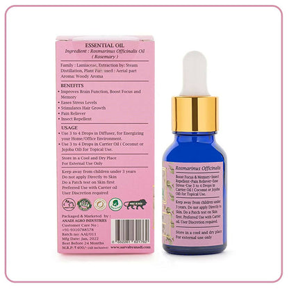 Sarva by Anadi Rosemary Pure Essential Oil