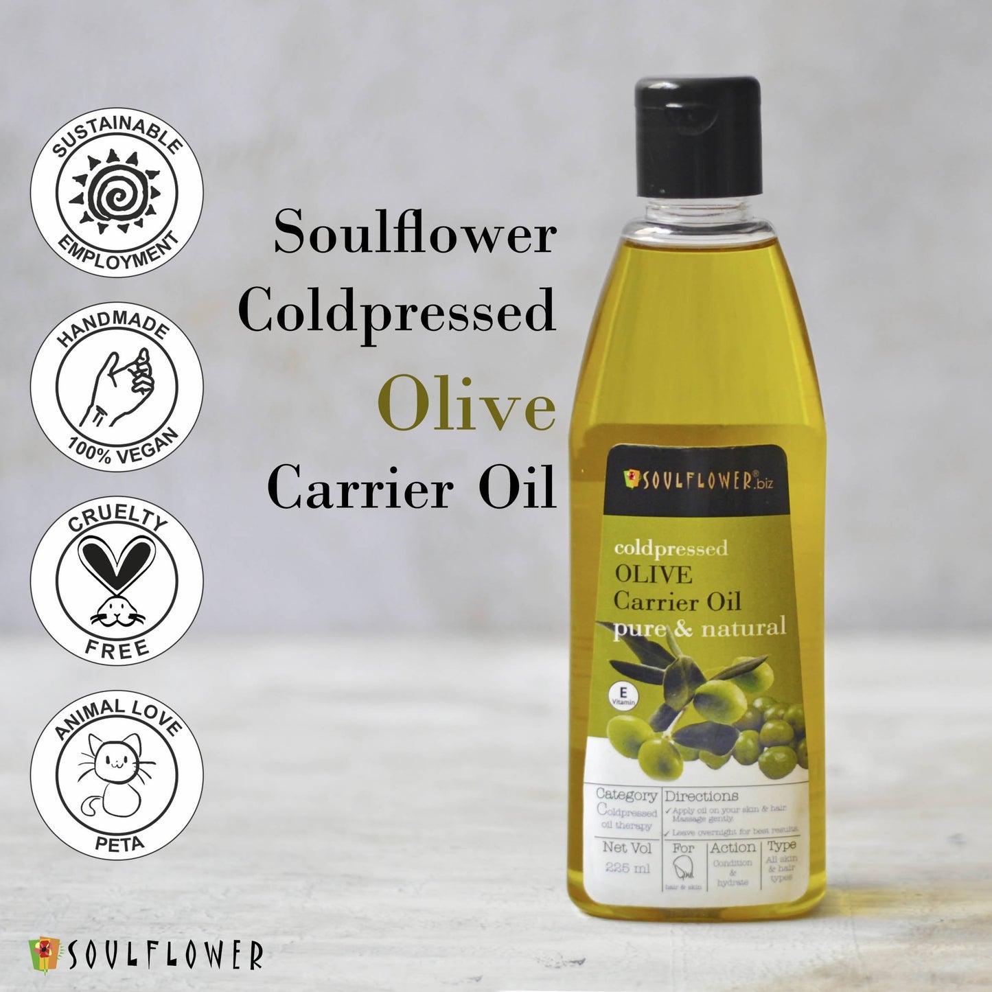 Soulflower Pure & Natural Coldpressed Olive Carrier Oil