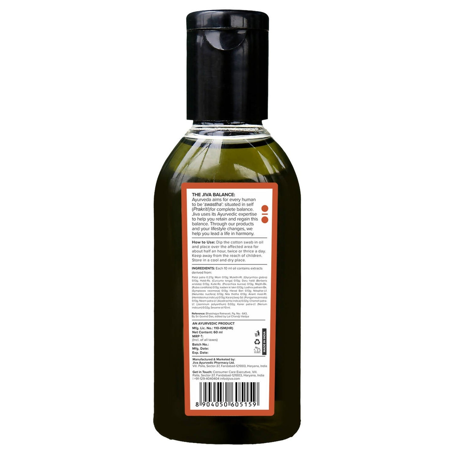 Jiva Ayurveda Jatyadi Oil