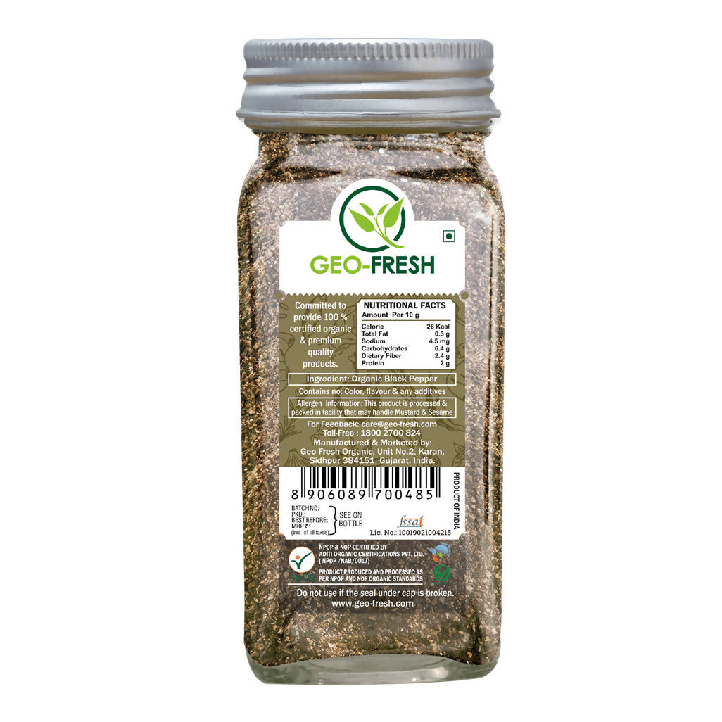 Geo-Fresh Organic Black Pepper Coarse