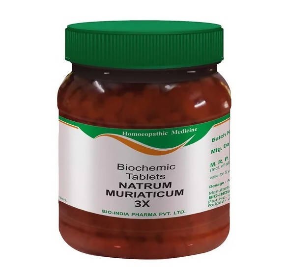 Bio India Homeopathy Natrum Muriaticum Biochemic Tablets