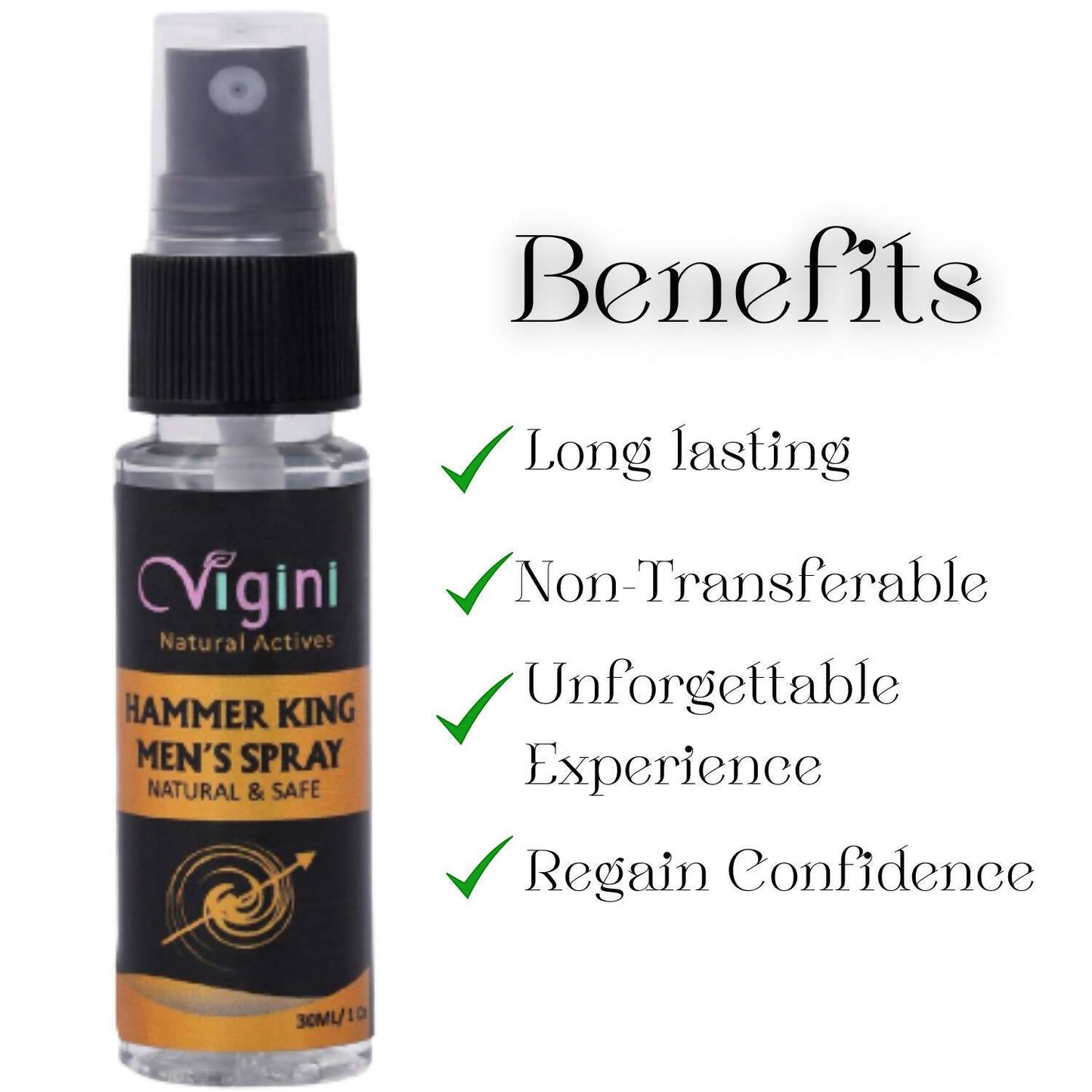 Vigini Natural Hammer King CFC Delay Spray Increase Time for Men