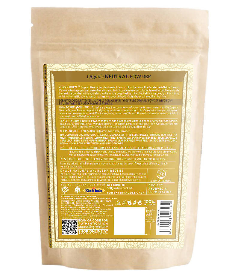 Khadi Natural Organic Neutral Powder