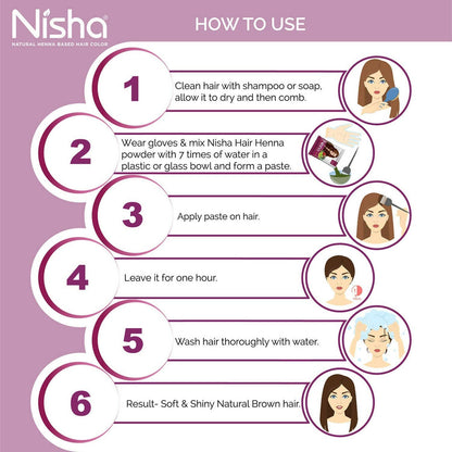 Nisha Henna Based Hair Color Natural Brown