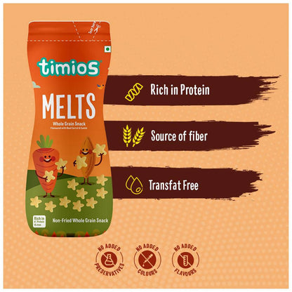 Timios Melts Carrot And Cumin Finger Food For Babies