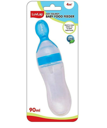 LuvLap Feeding Spoon with Squeezy food Grade Silicone Feeder bottle -  USA, Australia, Canada 