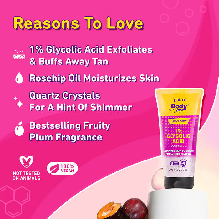 Plum BodyLovin Active-witty 1% Glycolic Acid Body Scrub