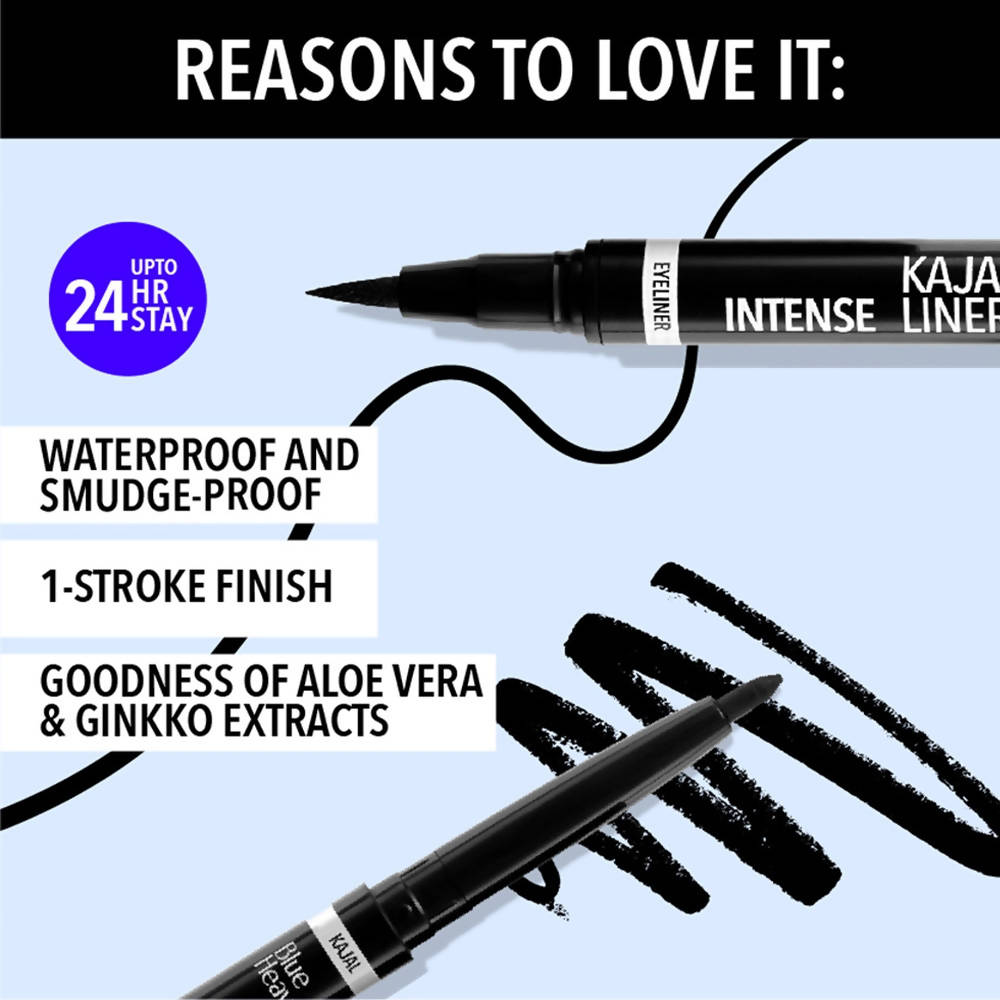 Blue Heaven Intense Kajal + Liner Duo Jet Black