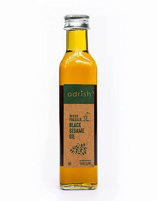 Adrish Wood Pressed Black Sesame Oil - BUDNE