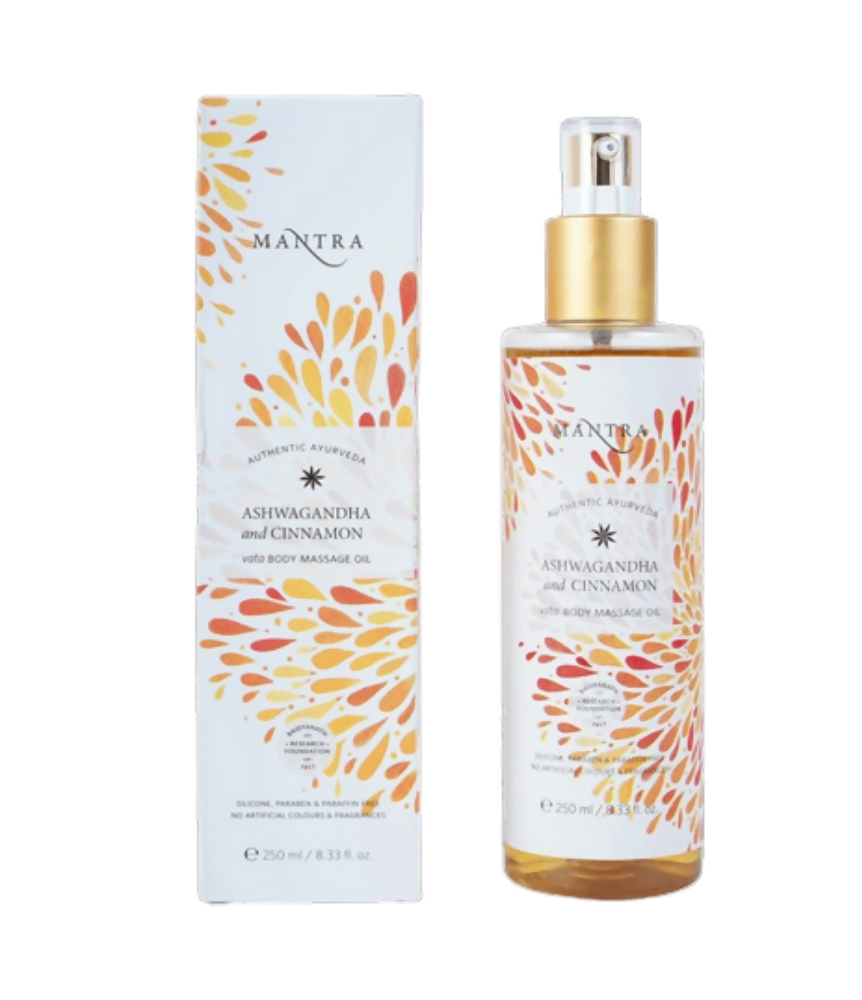 Mantra Herbal Ashwagandha & Cinnamon Vata Body Massage Oil - BUDNE