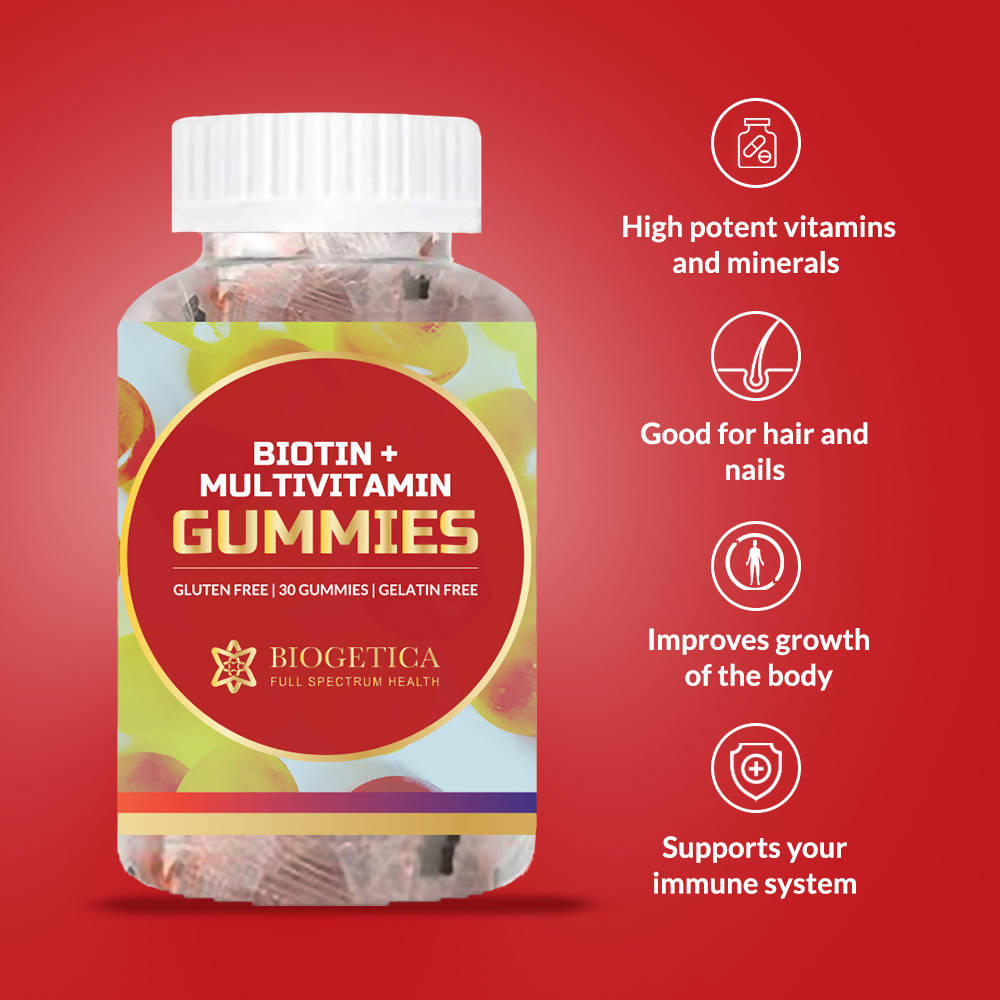 Biogetica Biotin + Multivitamin Gummies