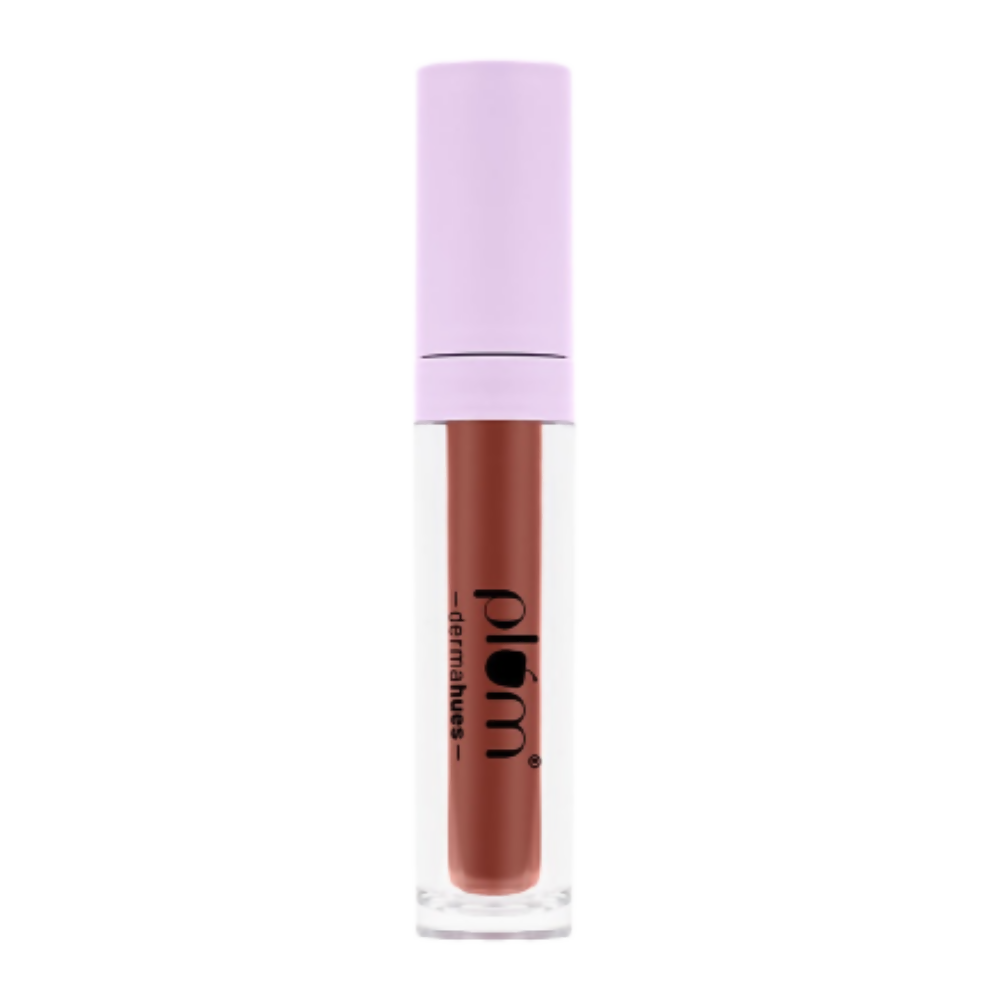 Plum Glassy Glaze Lip Lacquer 3-in-1 Lipstick + Lip Balm + Gloss02 Coral The Shots - BUDNE