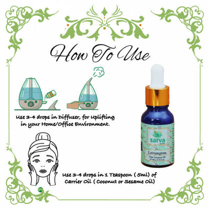 Sarva by Anadi Lemongrass Pure Essential Oil