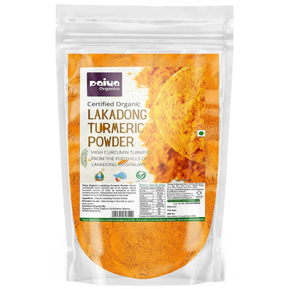 Paiya Organics Certified Organic Lakadong Turmeric Powder -  USA, Australia, Canada 