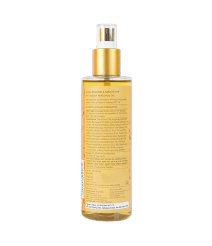 Mantra Herbal Khus, Almond and Manjistha Pitta Body Massage Oil