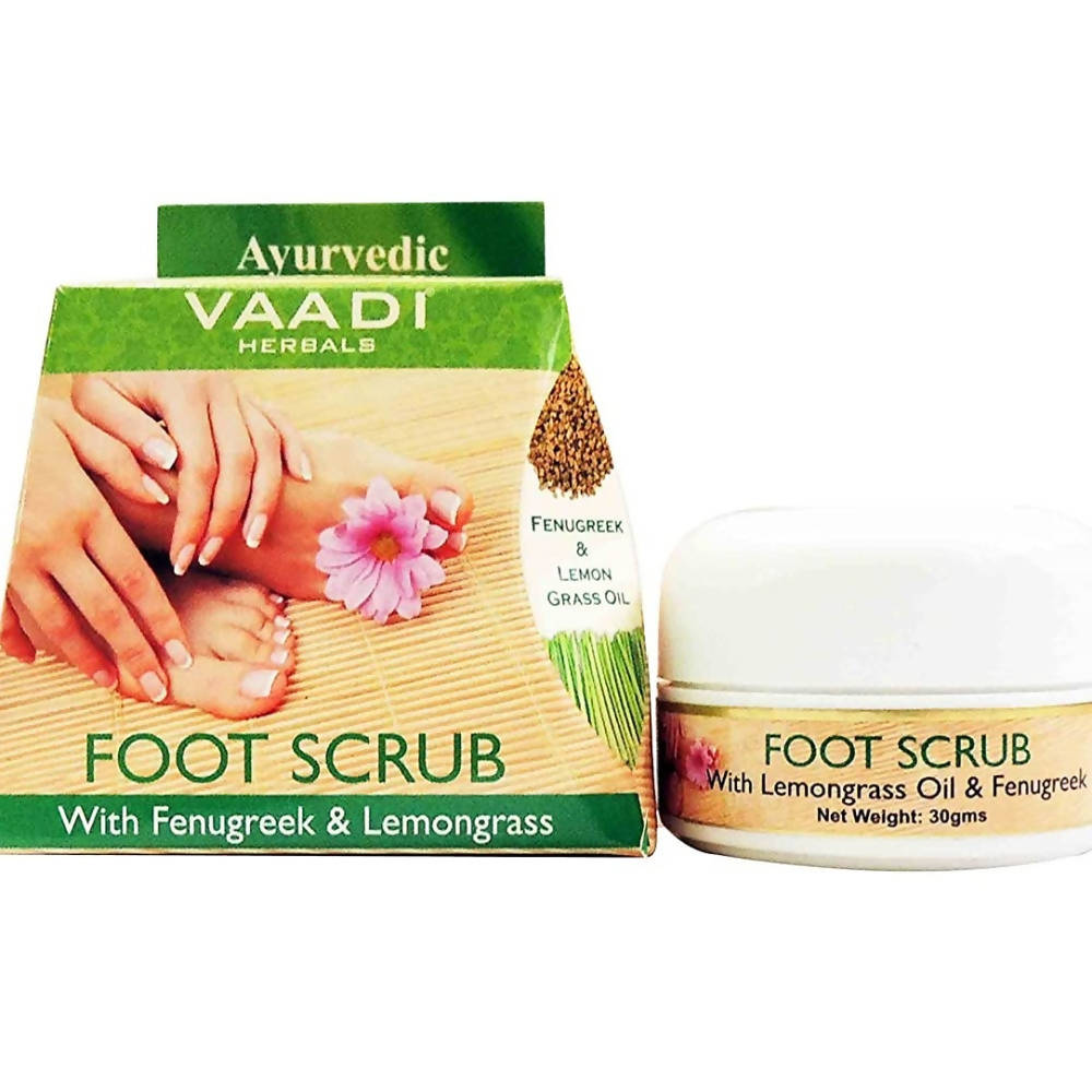 Vaadi Herbals Foot Scrub with Fenugreek and Lemongrass Oil - BUDNE