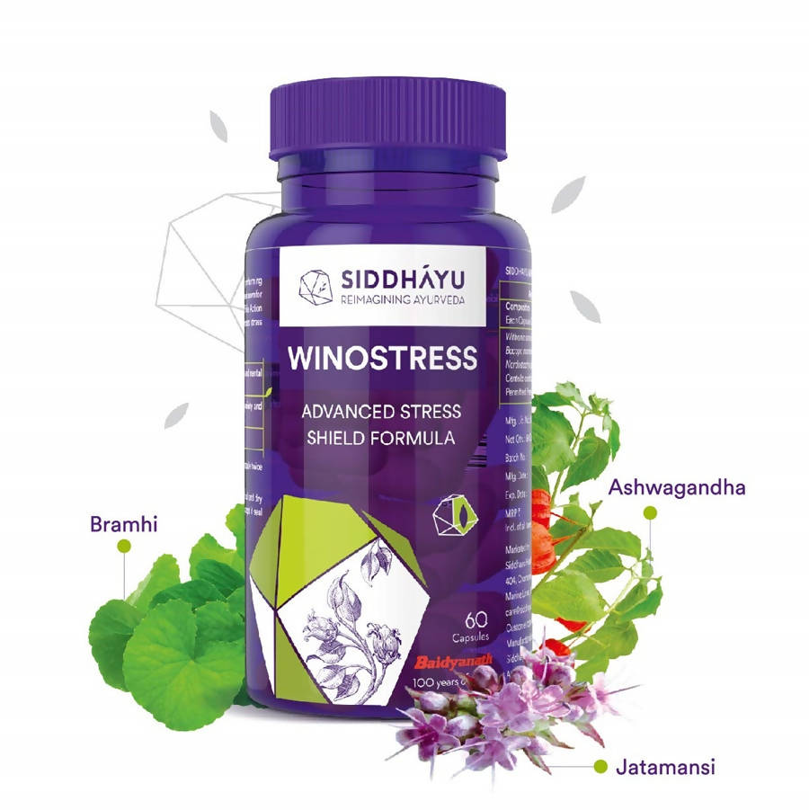 Siddhayu Ayurveda Winostress Advanced Stress Shield Formula Capsules