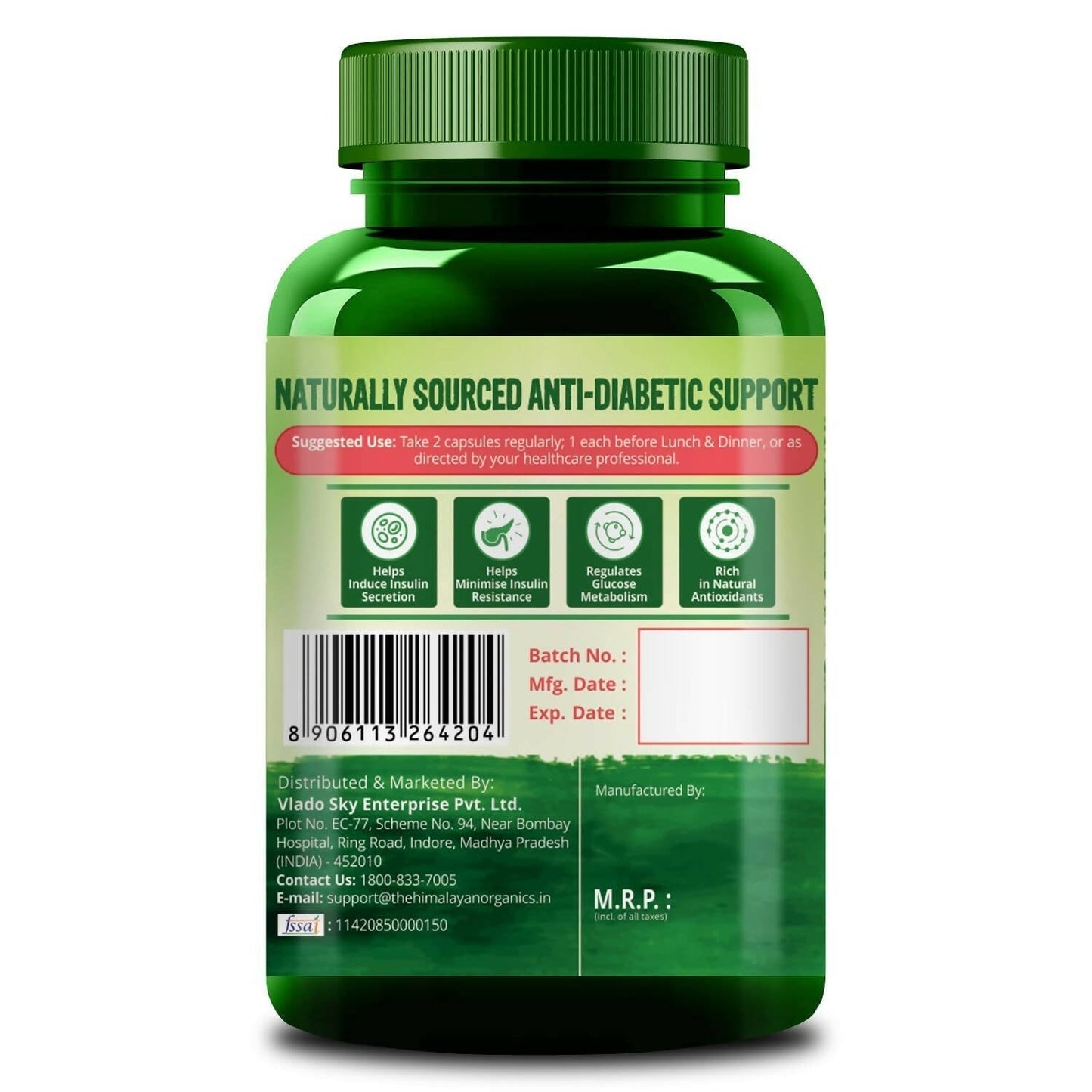 Himalayan Organics Diabetes Support Capsules