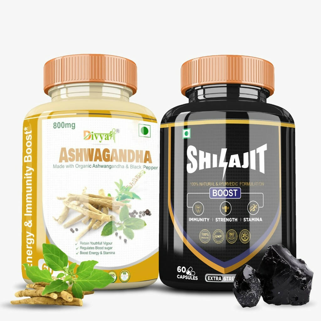 Divya Shree SJ Capsule and Ashwagnadha Capsule Combo -  usa australia canada 