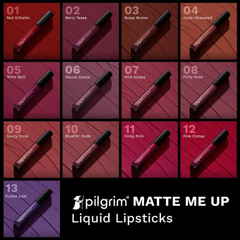 Pilgrim Liquid Matte Lipstick with Hyaluronic Acid - Mauve Desire